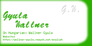 gyula wallner business card